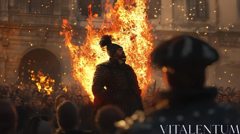 Historic Execution in Medieval Fire