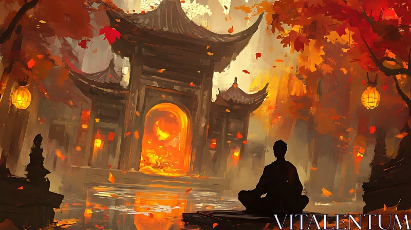 Meditative Moment in Autumnal Splendor