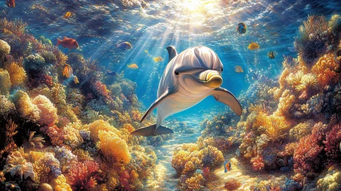 Enchanted Dolphin and Coral Wonderland