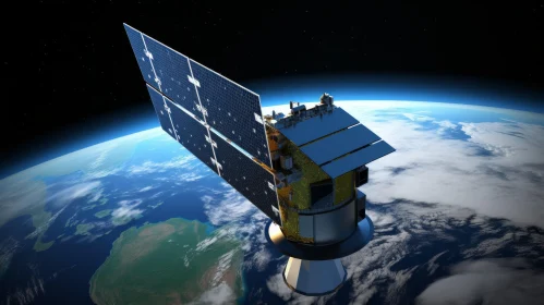 European-Based Satellite: A Stunning Rendered Image for Environmental Activism