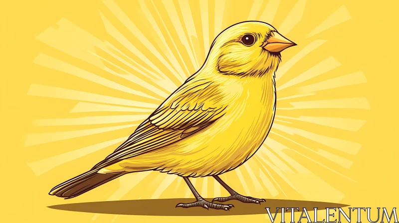 Canary Art with Radiating Patterns