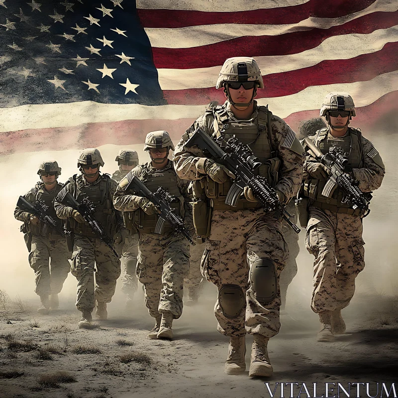 United States Army Troops on Patrol