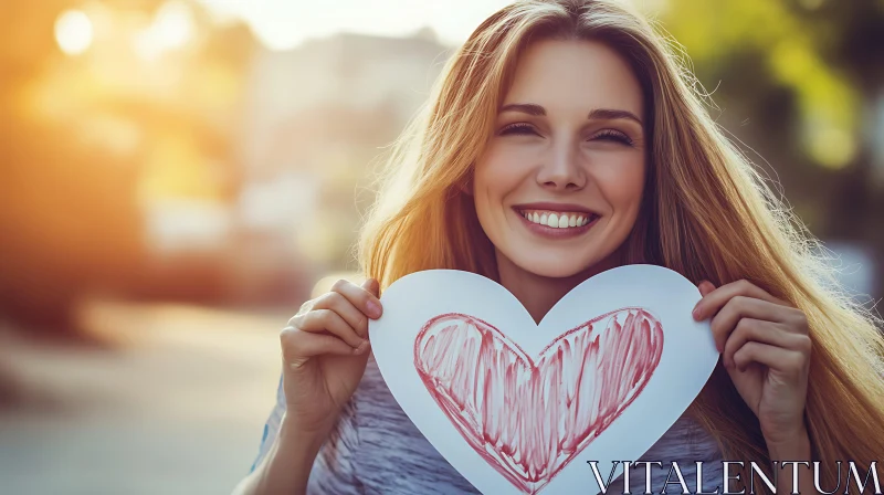 Smiling Woman with Heart