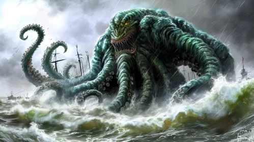 Majestic Ocean Creature: A Captivating Digital Painting