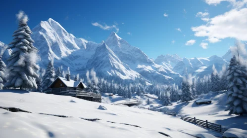 Winter Landscape - Swiss Style Render in Unreal Engine