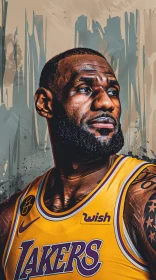 LeBron James Basketball Portrait