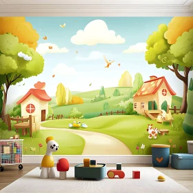 Playful Cartoon Room Decor