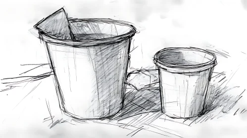 Simple Container Sketch Art