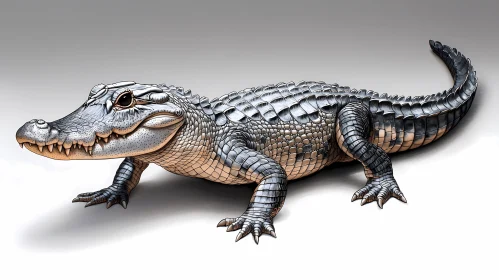 Detailed Alligator Digital Artwork