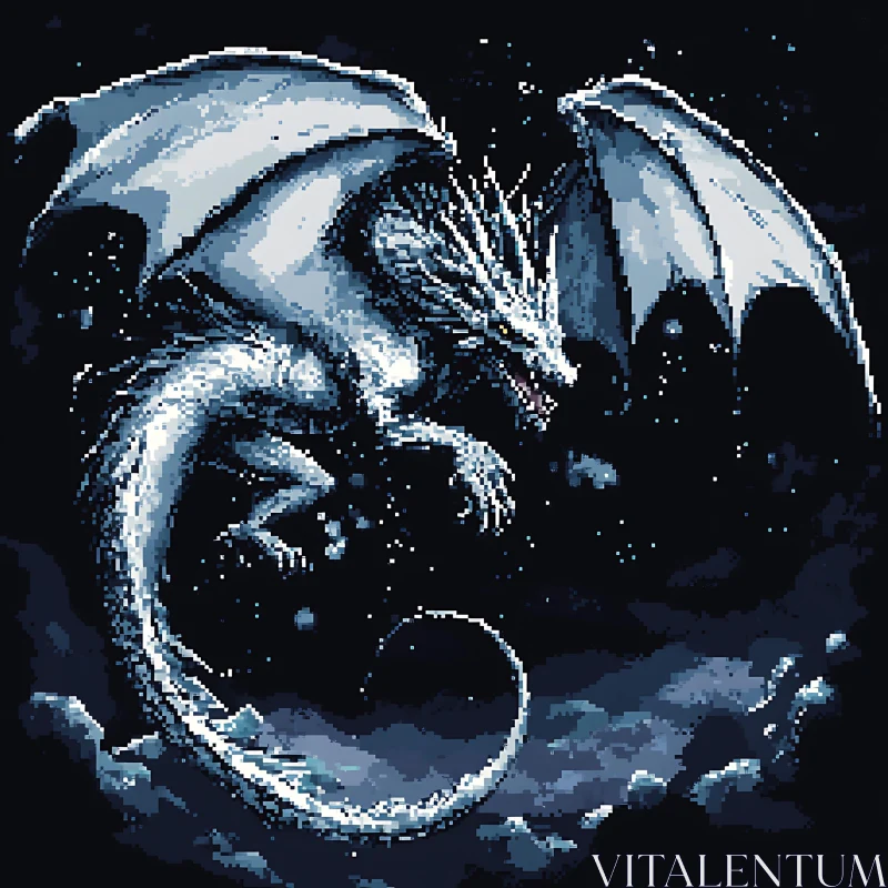 AI ART Dragon Pixel Art