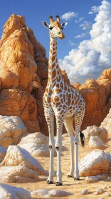 Desert Giraffe Scenery