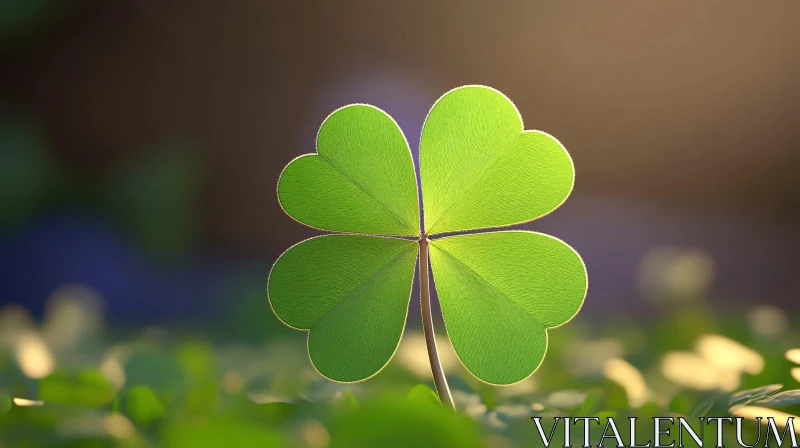 Radiant Green Clover: A Sign of Good Luck AI Image