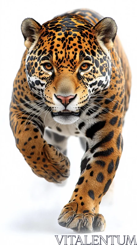 Charging Jaguar Portrait AI Image