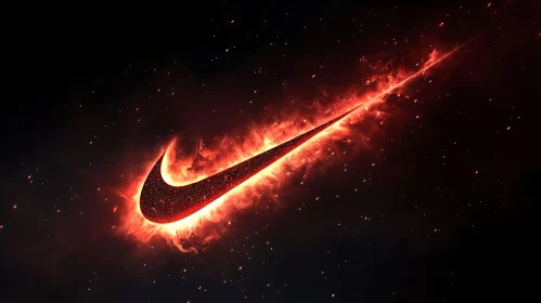 Blazing Logo Against Dark Background