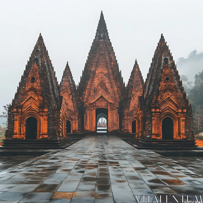 AI ART Symmetrical Temple Architecture