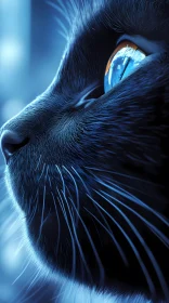 Serene Cat Profile in Cool Hues