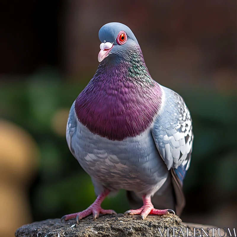 Rock Dove Standing Proudly AI Image