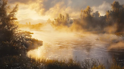 Misty Morning by the River