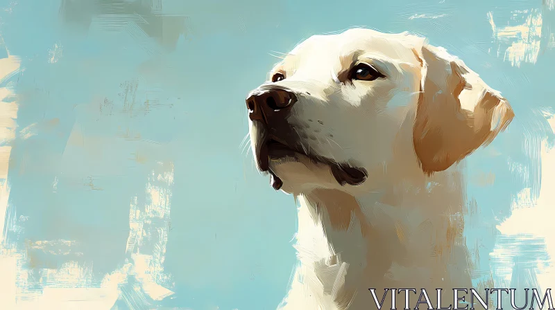 Labrador Portrait in Soft Tones AI Image