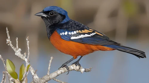 Brightly Plumaged Bird in Natural Setting