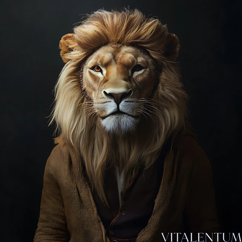 Regal Lion AI Image