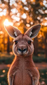 Sunset Kangaroo Portrait