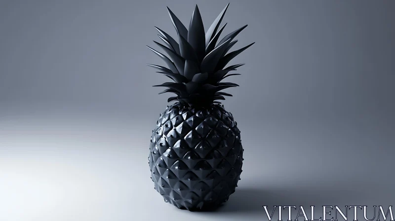 AI ART Dark Pineapple Still Life