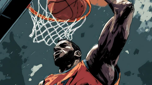 Athlete Performing Dunk