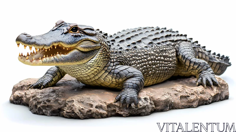 Lifelike Crocodile Art Piece AI Image