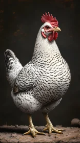 Elegant Farm Bird Portrait