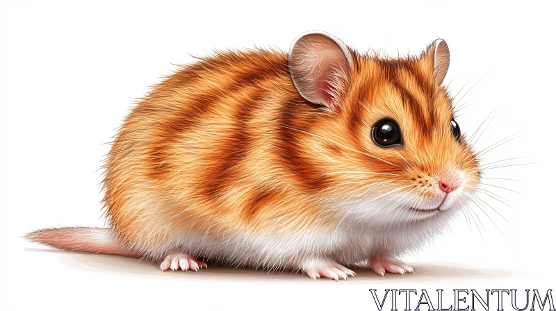 AI ART Cute Hamster with Striking Fur Illustration