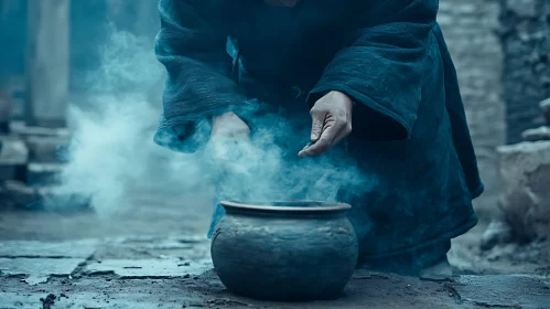 Enigmatic Cauldron: A Mystic's Concoction