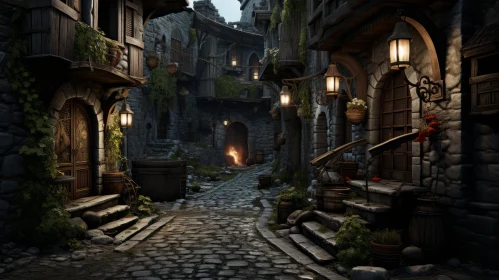 Enchanting Medieval Cityscape in Unreal Engine 5 with Dragoncore Influences