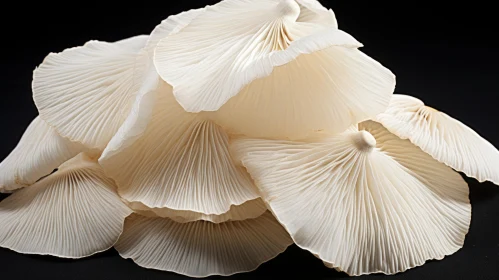 Monochromatic Organic Sculpting: A Detailed Study on White Mushrooms