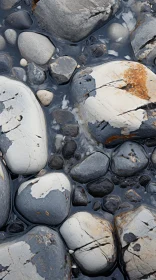 Ultra-detailed Image of Rocks Submerged in Water