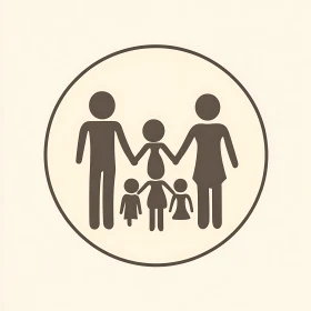 Symbolic Family Portrait in Circle