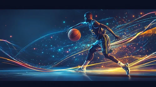 Athlete Dribbling Ball