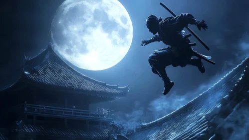 Moonlit Ninja Warrior on Rooftops