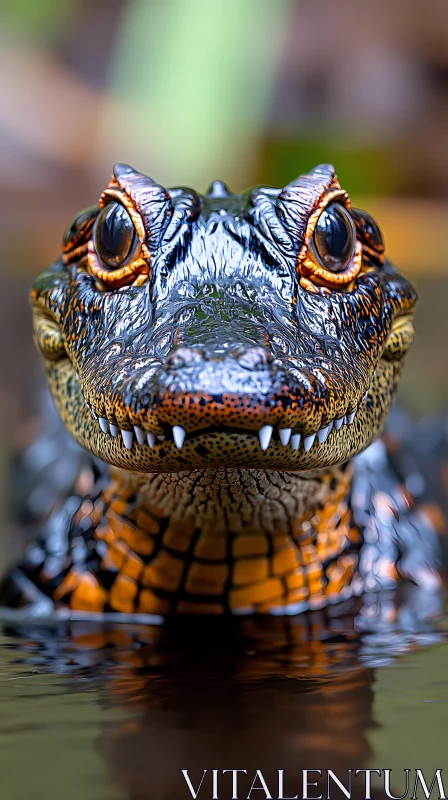 Alligator Close-Up AI Image