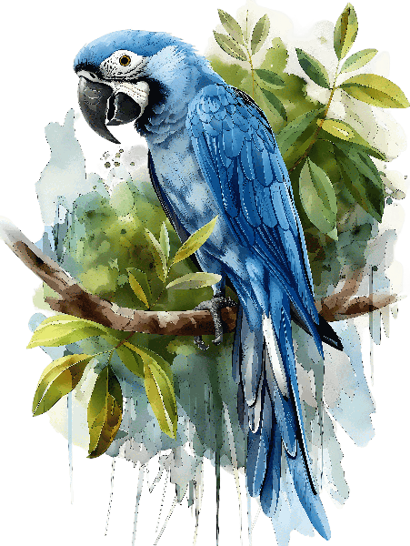 POD Design Vivid Parrot Art Design