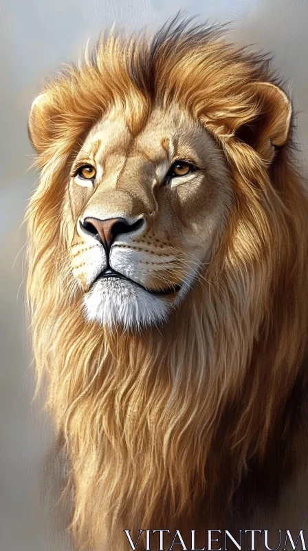 Regal Lion Splendor AI Image