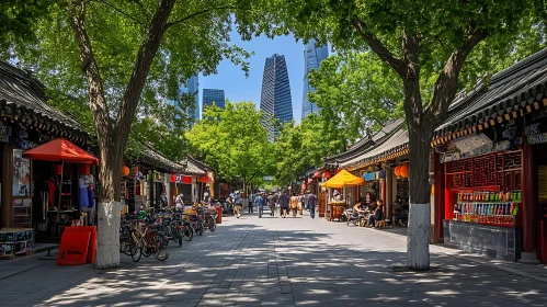 Urban Landscape with Historic Buildings