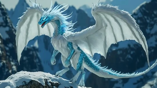 Winter Dragon on Mountain Top