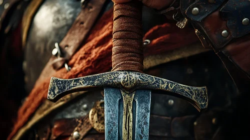 Close-Up of Medieval Sword Hilt