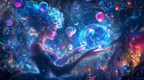 Magical Orb Woman Art