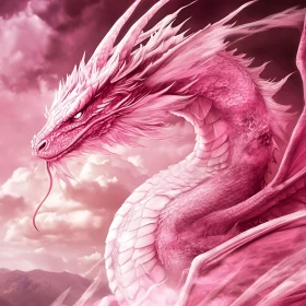 Pink Dragon in the Sky