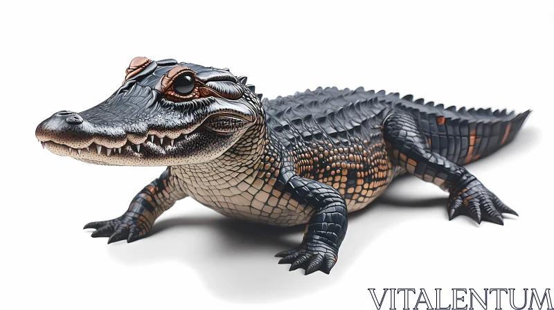 Stylized Alligator Render AI Image