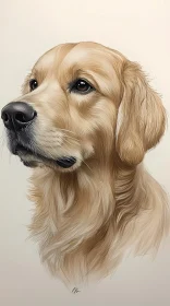 Golden Retriever Digital Painting