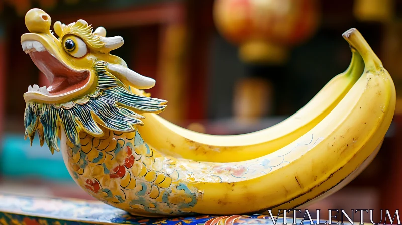 Fruit Dragon Art - Banana Sculpture AI Image