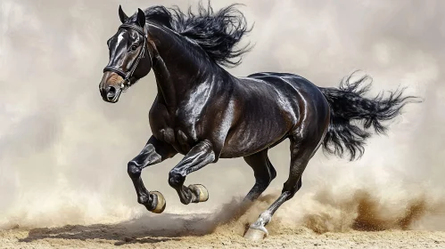 Powerful Gallop of a Stallion